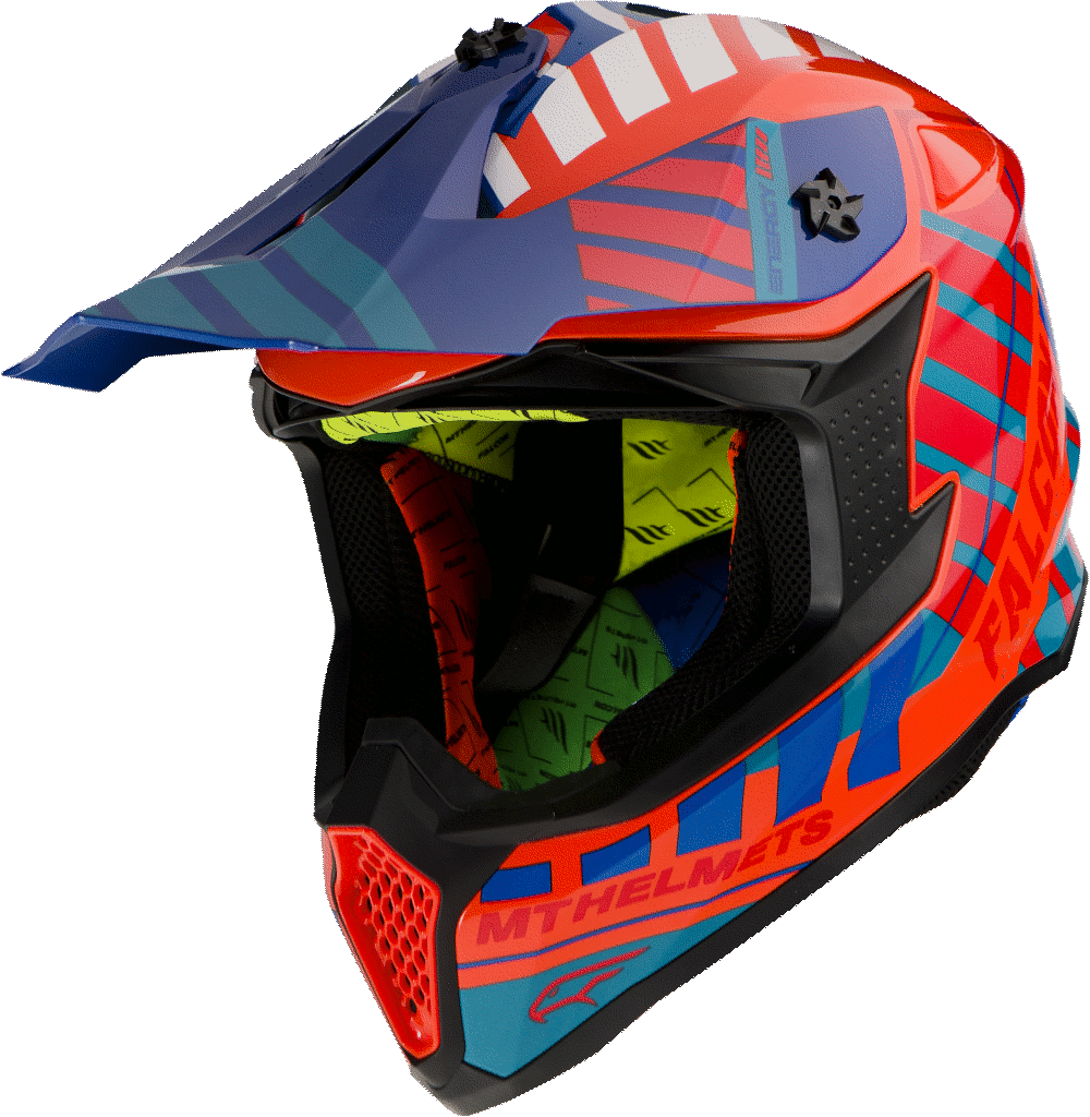 Casco Cross MT FALCON ENERGY B14 Naranja Fluor