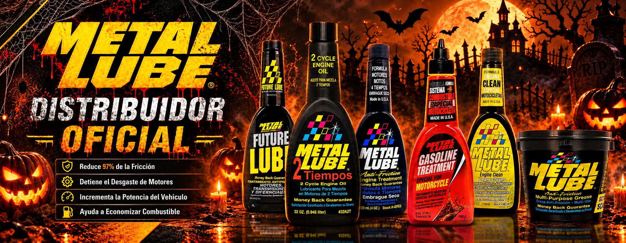 Banner Metal Lube HALLOWEEN