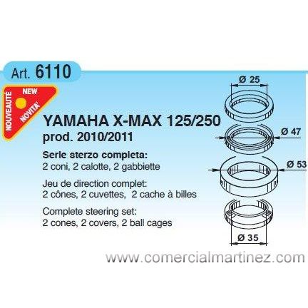Cazoletas de dirección Yamaha X-Max 125/250 '10-'17 1