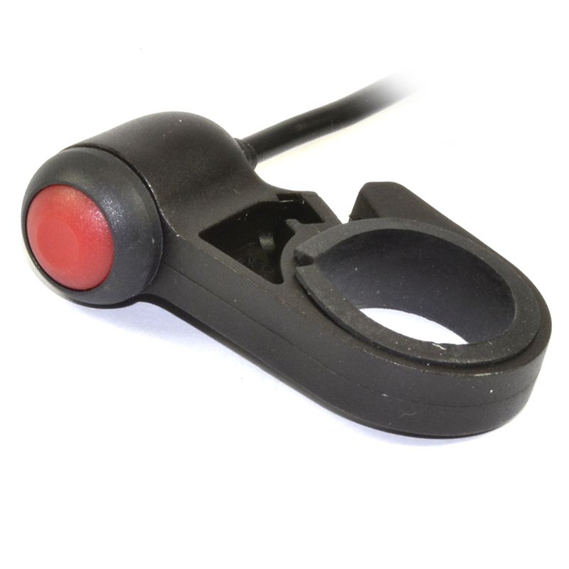 Botón pulsador de paro Universal con brida para manillar de 22mm.
