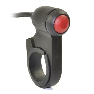 Botón pulsador de paro Universal con brida para manillar de 22mm.