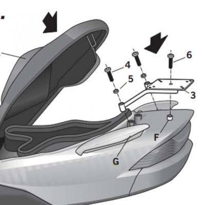 Fijación Trasera para Maleta SHAD Suzuki Burgman 125/150/UH 125 (02-06)