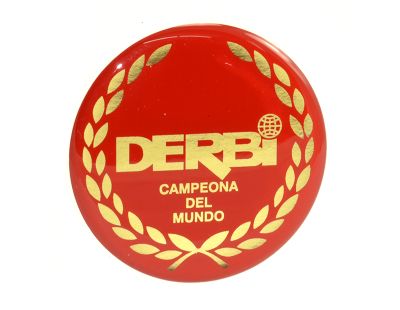 Anagrama depósito Derbi Rojo 50mm. Resina Flexible