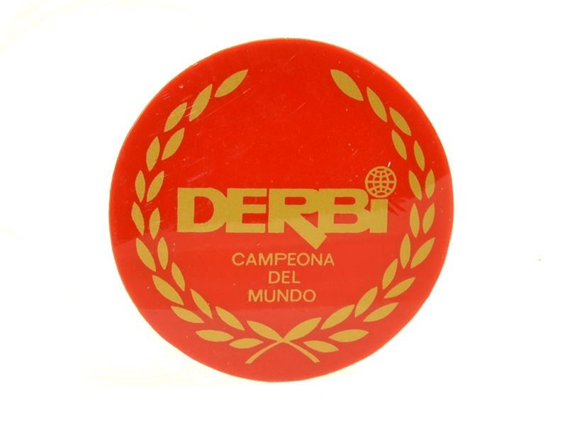 Adhesivo Logo DERBI Rojo 50mm.