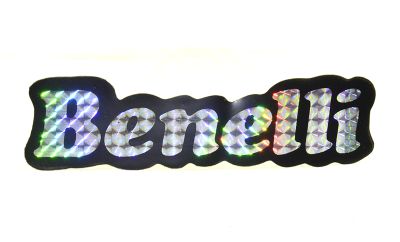 Adhesivo Benelli Reflectante Stilo Retro 155 x 45mm.