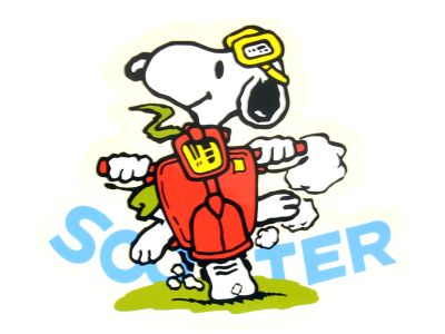 Adhesivo Snoopy Scooter