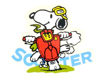Adhesivo Snoopy Scooter