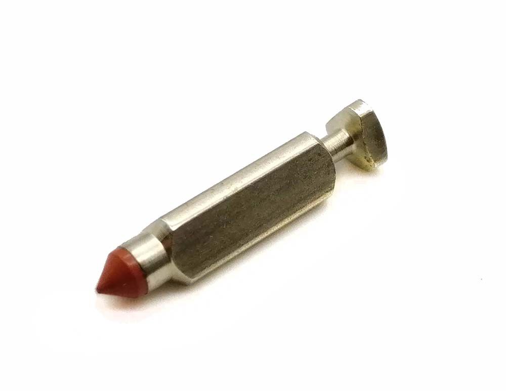 Aguja flotador para carburador Dellorto SHA, largo de 15mm sin contar la parte de goma