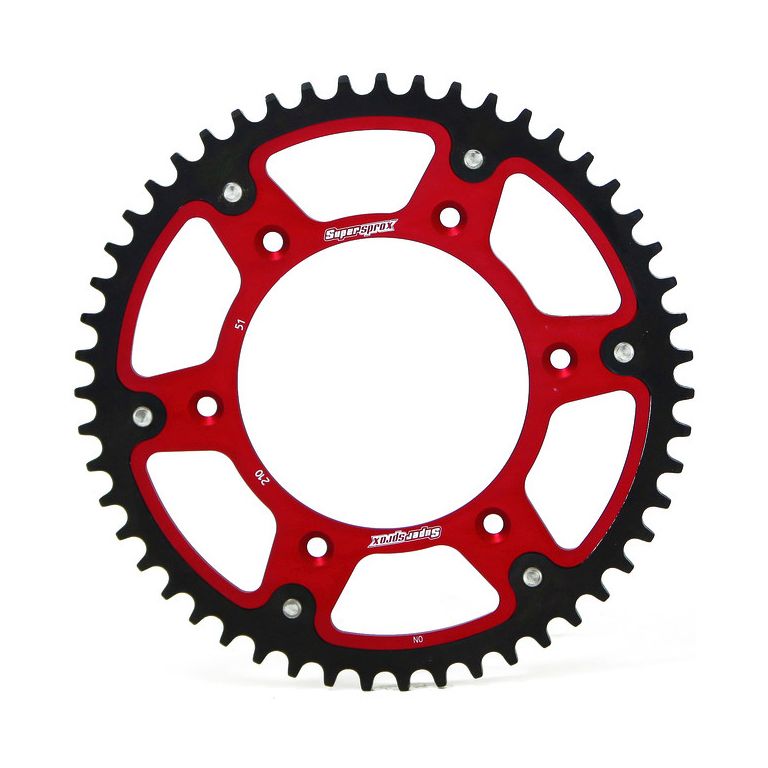 Corona Gas Gas EC 125,200,250,300,400,450 Supersprox Aluminio Roja 48Z