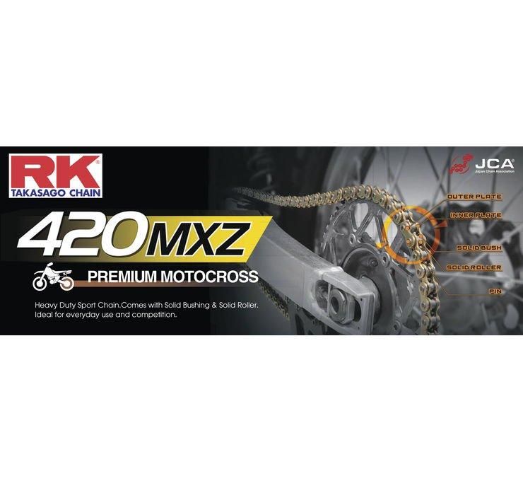 Cadena RK 420 MXZ 112 pasos reforzada sin retenes