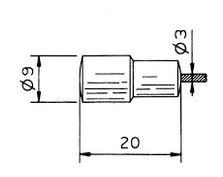 Cable Embrague motocultor Pasquali 9x20 Largo 2100 mm.