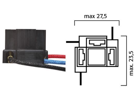 Portalámparas para bombillas H4 con cables