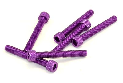 Kit 6 Tornillos de aluminio Allen M 6 x 45 Lilas - OFERTA!