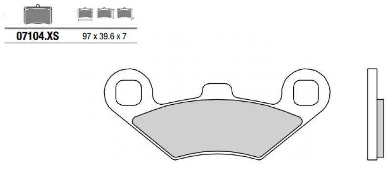 Pastillas de freno Brembo 07104XS Sinterizada