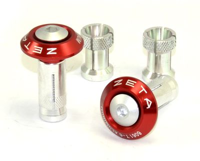Topes de manillar Zeta Racing Aluminio Rojos