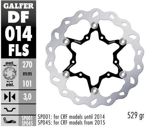 Disco de freno Galfer DF014FLS