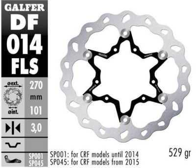 Disco de freno Galfer DF014FLS