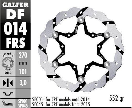 Disco de freno Galfer DF014FRS