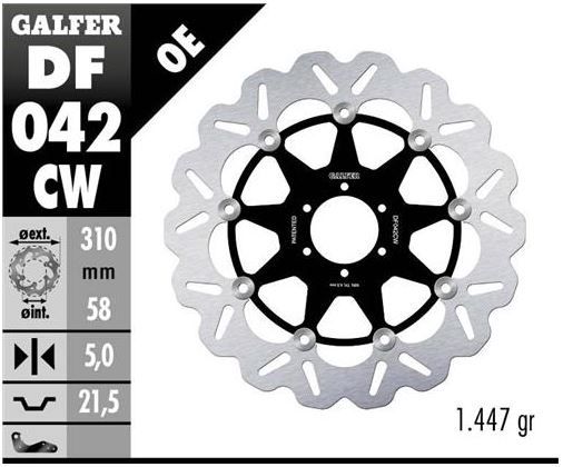 Disco de freno Galfer DF042CW