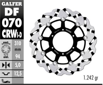 Disco de freno Galfer DF070CRWD