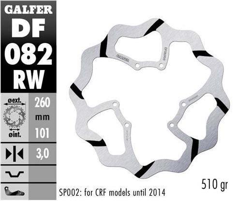Disco de freno Galfer DF082RW