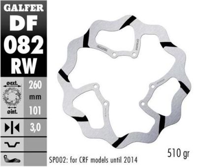 Disco de freno Galfer DF082RW