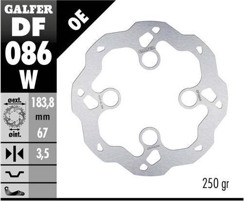 Disco de freno Galfer DF086W