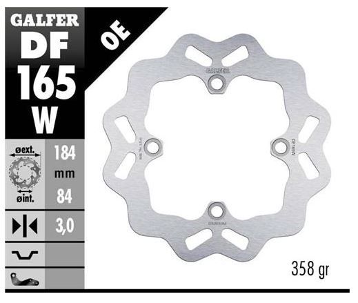Disco de freno Galfer DF165W