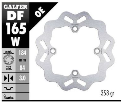 Disco de freno Galfer DF165W