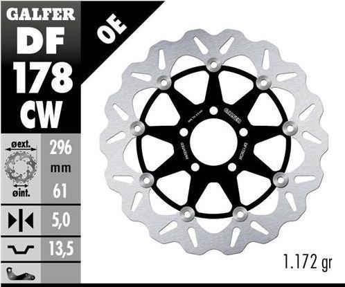 Disco de freno Galfer DF178CW