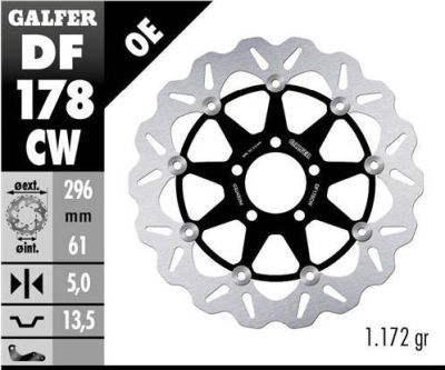 Disco de freno Galfer DF178CW