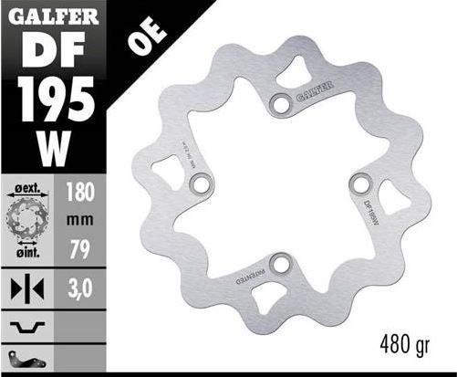 Disco de freno Galfer DF195W