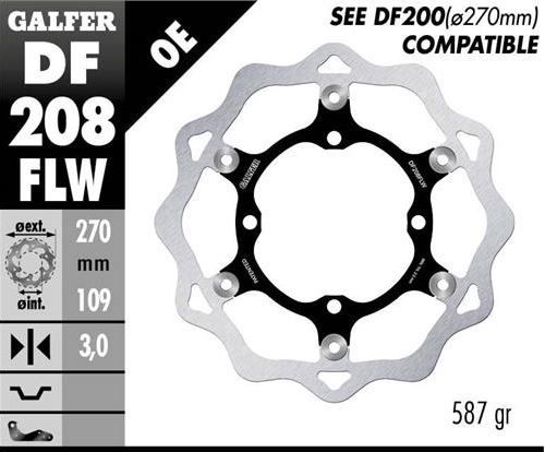 Disco de freno Galfer DF208FLW