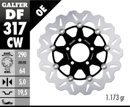 Disco de freno Galfer DF317CW