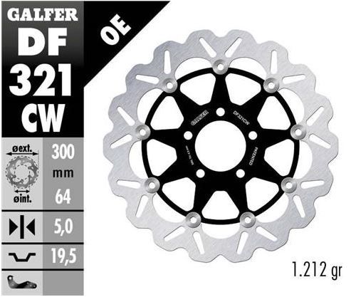 Disco de freno Galfer DF321CW