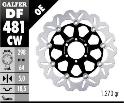 Disco de freno Galfer DF481CW