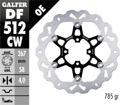 Disco de freno Galfer DF512CW