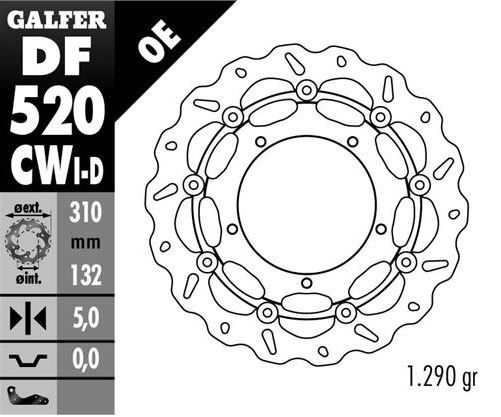 Disco de freno Galfer DF520CWI