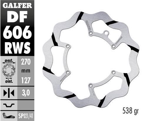 Disco de freno Galfer DF606RWS