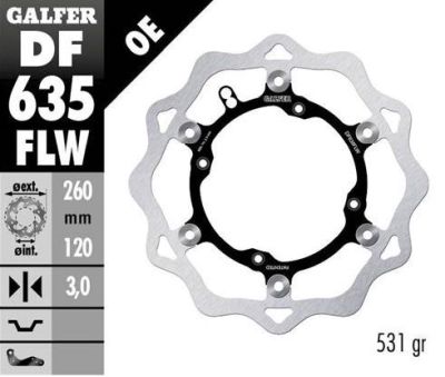 Disco de freno Galfer DF635FLW