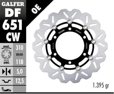 Disco de freno Galfer DF651CW