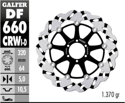 Disco de freno Galfer DF660CRWI