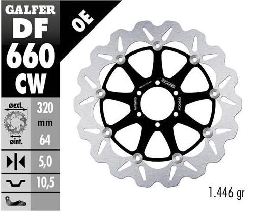 Disco de freno Galfer DF660CW