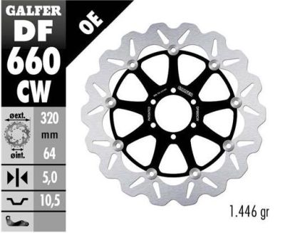 Disco de freno Galfer DF660CW