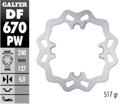 Disco de freno Galfer DF670PW