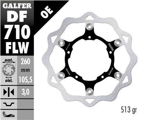 Disco de freno Galfer DF710FLW
