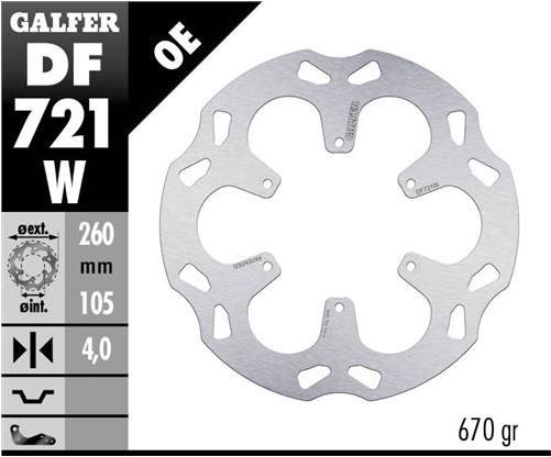 Disco de freno Galfer DF721W