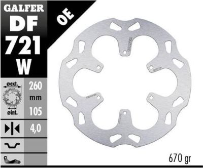 Disco de freno Galfer DF721W