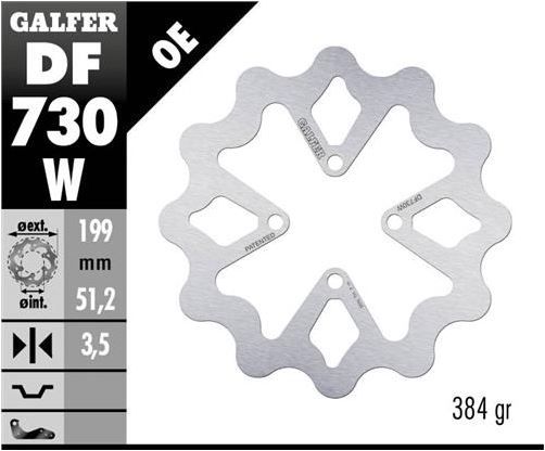 Disco de freno Galfer DF730W