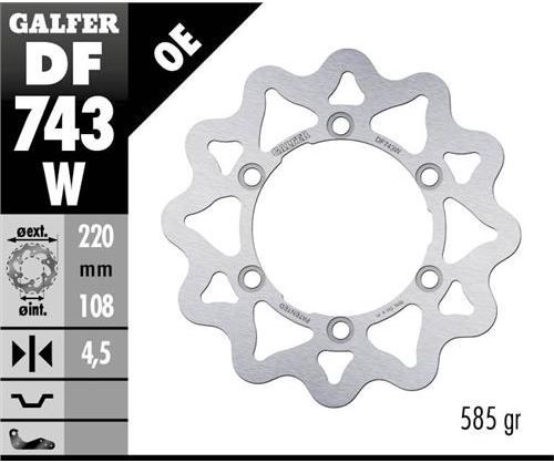 Disco de freno Galfer DF743W